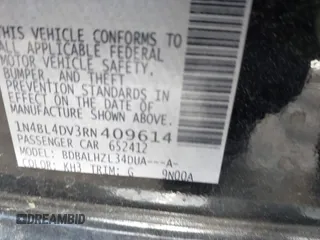 2024 Nissan Altima SV with VIN 1N4BL4DV3RN409614, listed as a IAAI auction lot 41970274 with 23,111 mi miles and . Bid and sale history available at DreamBid. Image 9.