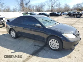 2005 Honda Civic Cpe LX with VIN 1HGEM22515L030825, listed as a Copart auction lot 46666065 with 239,046 mi miles and Salvage Title. Bid and sale history available at carsss.com. Image 4.