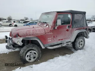 1999 Jeep Wrangler SE with VIN 1J4FY29P3XP470646, listed as a Copart auction lot 89298855 with 81,890 mi miles and Salvage Title. Bid and sale history available at carsss.com. Image 1.