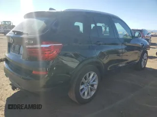 2015 BMW X3 xDrive28i with VIN 5UXWX9C58F0D57504, listed as a Copart auction lot 47256715 with 136,776 mi miles and Salvage Title. Bid and sale history available at carsss.com. Image 3.