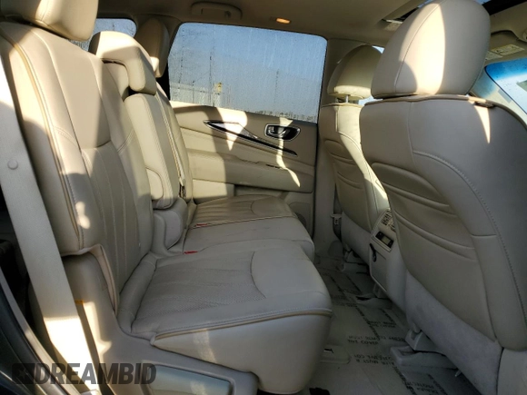 2013 Infiniti JX35 with VIN 5N1AL0MM9DC304341, listed as a Copart auction lot 43156525 with 32,577 mi miles and Salvage Title. Bid and sale history available at carsss.com. Image 12.