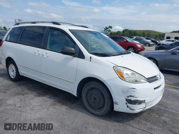 2005 Toyota Sienna CE with VIN 5TDZA23C35S235874, listed as a IAAI auction lot 42257465 with 199,764 mi miles and . Bid and sale history available at DreamBid. Image 1.