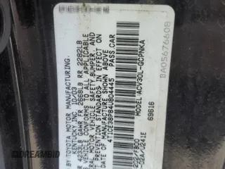 2004 Toyota Solara SE z VIN 4T1CE38P84U804445, wystawiony jako Copart lot #50579615 z przebiegiem 175 133 mil mil oraz Czysty tytuł • Clean title. Historia ofert i sprzedaży dostępna na DreamBid. Obrazek 12.