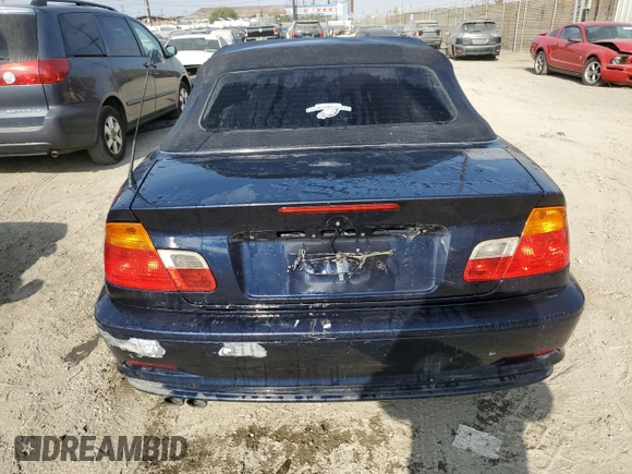 2003 BMW 3 Series 330Ci with VIN WBABS534X3JU99531, listed as a Copart auction lot 82930974 with 156,553 mi miles and Salvage title. Bid and sale history available at DreamBid. Image 6.