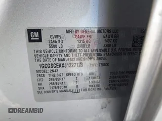 2018 Chevrolet Colorado 2WD LT with VIN 1GCGSCEAXJ1227123, listed as a IAAI auction lot 41671501 with 181,272 mi miles and . Bid and sale history available at DreamBid. Image 9.