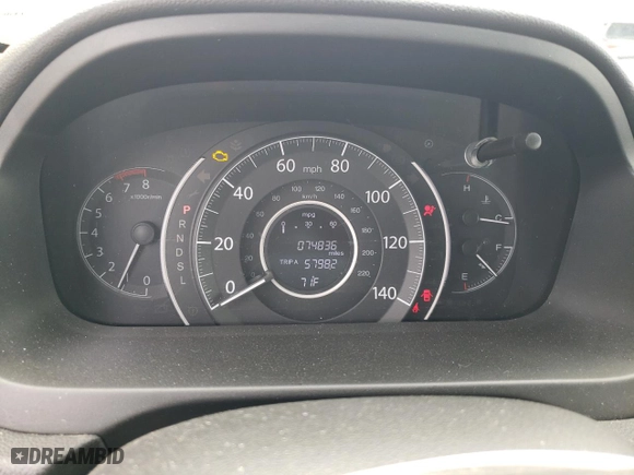 2016 Honda CR-V EX-L with VIN 5J6RM4H77GL069484, listed as a Copart auction lot 52582935 with 74,836 mi miles and Salvage Title. Bid and sale history available at carsss.com. Image 9.
