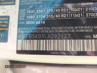2020 Mercedes-Benz GLE 450 z VIN 4JGFB5KB9LA292127, wystawiony jako IAAI lot #42056261 z przebiegiem 59 165 mil mil oraz . Historia ofert i sprzedaży dostępna na DreamBid. Obrazek 9.