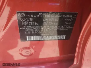 2020 Hyundai Elantra Value Edition with VIN 5NPD84LF2LH556187, listed as a Copart auction lot 64064374 with 100,568 mi miles and Salvage Title. Bid and sale history available at carsss.com. Image 12.