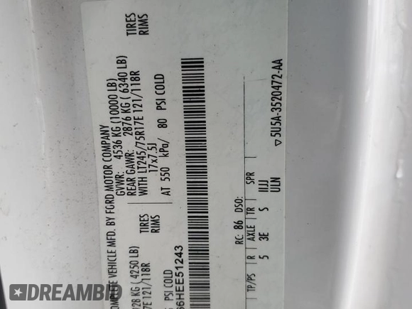 2017 Ford F-250 XL z VIN 1FD7X2A66HEE51243, wystawiony jako Copart lot #41967755 z przebiegiem 194 364 mil mil oraz Szkoda całkowita • Salvage title. Historia ofert i sprzedaży dostępna na DreamBid. Obrazek 12.