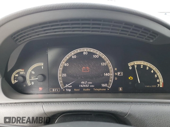 2008 Mercedes-Benz CL-Class V8 with VIN WDDEJ71X18A016632, listed as a Copart auction lot 48197675 with 142,432 mi miles and Clean Title. Bid and sale history available at carsss.com. Image 9.