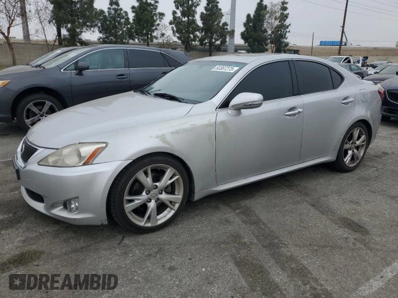 2010 Lexus IS 250 with VIN JTHBF5C21A5122189, listed as a Copart auction lot 53387275 with 166,743 mi miles and Salvage Title. Bid and sale history available at DreamBid. Image 1.