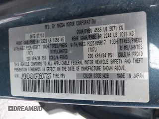 2015 Mazda CX-5 Sport with VIN JM3KE4BY0F0507727, listed as a IAAI auction lot 41249151 with 95,343 mi miles. Bid and sale history available at carsss.com. Image 9.