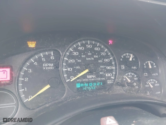 2001 Chevrolet Tahoe LS with VIN 1GNEK13T21J286934, listed as a IAAI auction lot 41850005 with 147,542 mi miles. Bid and sale history available at carsss.com. Image 7.
