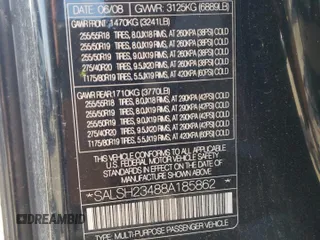 2008 Land Rover Range Rover Sport SC with VIN SALSH23488A185862, listed as a Copart auction lot 54445615 with 147,187 mi miles and Salvage title. Bid and sale history available at DreamBid. Image 12.