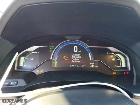 2020 Honda Clarity Plug-In Hybrid Touring with VIN JHMZC5F38LC002142, listed as a Copart auction lot 80331684 with 28,914 mi miles and Salvage Title. Bid and sale history available at carsss.com. Image 9.