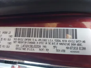 2008 Jeep Wrangler X with VIN 1J4FA24198L652934, listed as a IAAI auction lot 42573693 with 99,218 mi miles and . Bid and sale history available at DreamBid. Image 9.