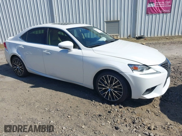 2015 Lexus IS 250 with VIN JTHBF1D20F5048505, listed as a IAAI auction lot 42052694 with 84,280 mi miles and . Bid and sale history available at carsss.com. Image 1.