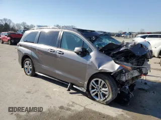 2021 Toyota Sienna Limited with VIN 5TDESKFC0MS030356, listed as a Copart auction lot 42554835 with 165,343 mi miles and Salvage Title. Bid and sale history available at DreamBid. Image 4.