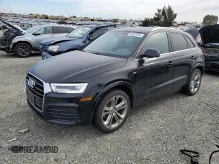 2017 Audi Q3 Prestige with VIN WA1GCCFS4HR016879, listed as a Copart auction lot 44361465 with 48,988 mi miles and Salvage Title. Bid and sale history available at carsss.com. Image 1.
