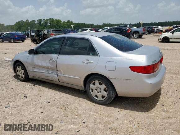 2005 Honda Accord LX with VIN 3HGCM56415G711610, listed as a Copart auction lot 61601425 with 106,728 mi miles and Salvage title. Bid and sale history available at DreamBid. Image 2.