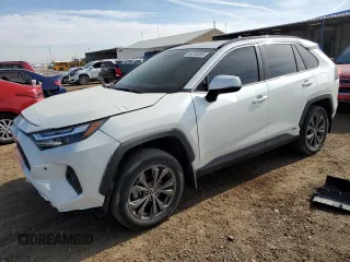 2022 Toyota RAV4 Hybrid XLE Premium with VIN JTMB6RFV1ND521761, listed as a Copart auction lot 54263055 with 46,391 mi miles and Salvage title. Bid and sale history available at DreamBid. Image 1.