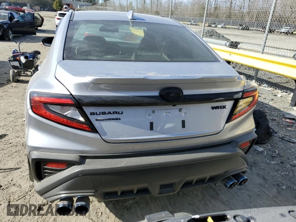 2022 Subaru WRX Premium with VIN JF1VBAF68N9024752, listed as a Copart auction lot 46773635 with 22,154 mi miles and Salvage Title. Bid and sale history available at DreamBid. Image 6.
