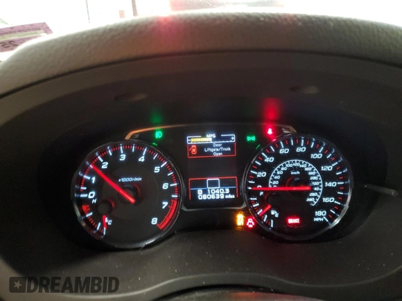 2020 Subaru WRX with VIN JF1VA1A64L9803508, listed as a Copart auction lot 46875325 with 80,639 mi miles and Salvage Title. Bid and sale history available at carsss.com. Image 9.