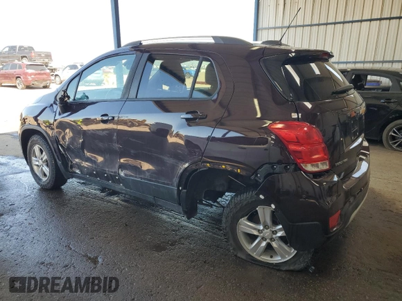 2022 Chevrolet Trax LT with VIN KL7CJPSM6NB541419, listed as a Copart auction lot 54697015 with 21,284 mi miles and Clean Title. Bid and sale history available at carsss.com. Image 2.