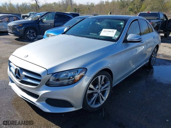 2017 Mercedes-Benz C-Class C 300 with VIN WDDWF4JB5HR237273, listed as a IAAI auction lot 41338036 with 51,838 mi miles. Bid and sale history available at carsss.com. Image 17.