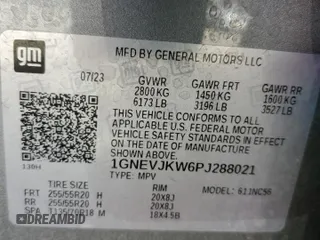 2023 Chevrolet Traverse RS z VIN 1GNEVJKW6PJ288021, wystawiony jako Copart lot #54948365 z przebiegiem 30 630 mil mil oraz Szkoda całkowita • Salvage title. Historia ofert i sprzedaży dostępna na DreamBid. Obrazek 13.
