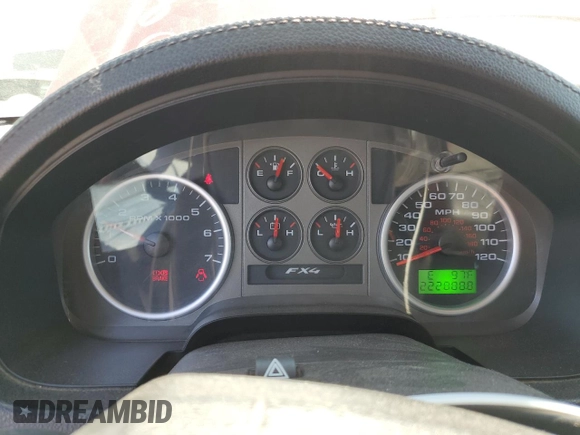 2007 Ford F-150 XLT with VIN 1FTPW14527KC31666, listed as a Copart auction lot 62117875 with 222,888 mi miles and Salvage title. Bid and sale history available at DreamBid. Image 9.