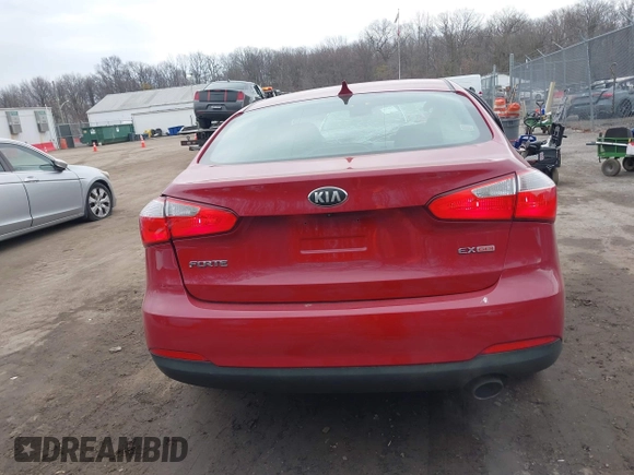 2014 Kia Forte EX with VIN KNAFX4A80E5052317, listed as a IAAI auction lot 41666942 with 65,263 mi miles. Bid and sale history available at carsss.com. Image 16.