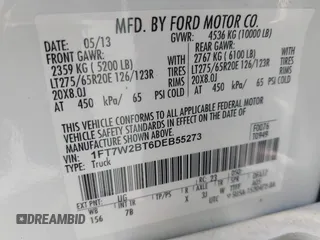 2013 Ford F-250 XL z VIN 1FT7W2BT6DEB55273, wystawiony jako IAAI lot #42323813 z przebiegiem 170 212 mil mil oraz . Historia ofert i sprzedaży dostępna na DreamBid. Obrazek 9.