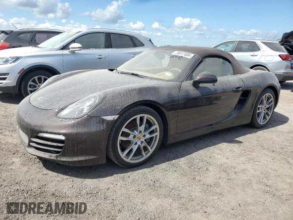 2014 Porsche Boxster с VIN WP0CA2A83ES120462, выставлен на аукционе Copart как лот 74617404 с пробегом 23 055 миль миль и На запчасти • Non repairable. История ставок и продаж доступна на DreamBid. Изображение 1.
