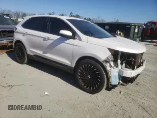 2016 Ford Edge Titanium with VIN 2FMPK4K98GBB23514, listed as a Copart auction lot 46593605 with 165,546 mi miles and Salvage Title. Bid and sale history available at carsss.com. Image 4.
