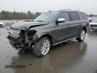 2019 Ford Expedition Platinum z VIN 1FMJU1MT7KEA23974, wystawiony jako Copart lot #53355755 z przebiegiem 81 916 mil mil oraz Szkoda całkowita • Salvage title. Historia ofert i sprzedaży dostępna na DreamBid. Obrazek 1.
