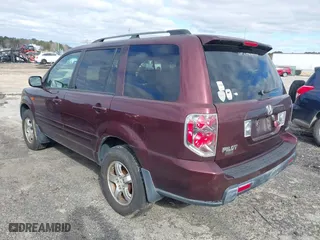 2007 Honda Pilot EX-L with VIN 5FNYF18717B007026, listed as a IAAI auction lot 41741772 with 277,686 mi miles. Bid and sale history available at carsss.com. Image 3.