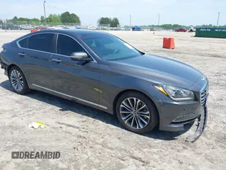 2017 Genesis G80 3.8L z VIN KMHGN4JE3HU205815, wystawiony jako IAAI lot #42256279 z przebiegiem 111 158 mil mil oraz . Historia ofert i sprzedaży dostępna na DreamBid. Obrazek 1.