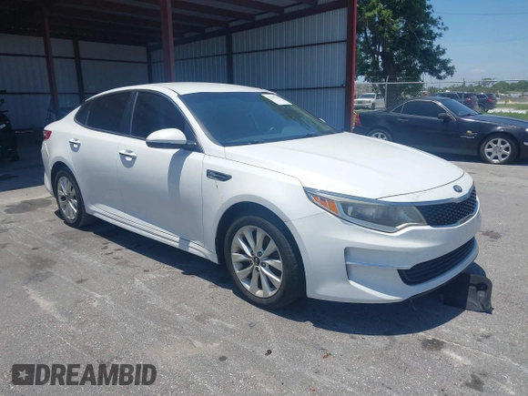 2018 Kia Optima S with VIN 5XXGT4L35JG251681, listed as a IAAI auction lot 42302319 with 154,612 mi miles and . Bid and sale history available at DreamBid. Image 1.