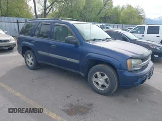 2004 Chevrolet TrailBlazer LS with VIN 1GNDT13S842316663, listed as a IAAI auction lot 42105256 with 146,385 mi miles. Bid and sale history available at carsss.com. Image 1.