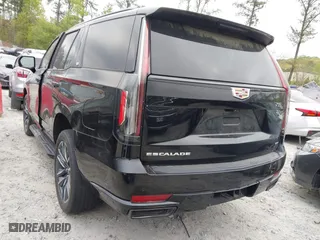 2023 Cadillac Escalade 4WD Sport with VIN 1GYS4EKL5PR444623, listed as a IAAI auction lot 41995197 with 52,658 mi miles. Bid and sale history available at carsss.com. Image 3.