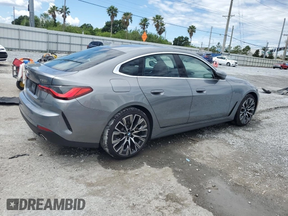 2024 BMW 4 Series 430i with VIN WBA63AV09RFT48581, listed as a Copart auction lot 56392545 with 12,811 mi miles and Non repairable. Bid and sale history available at DreamBid. Image 3.