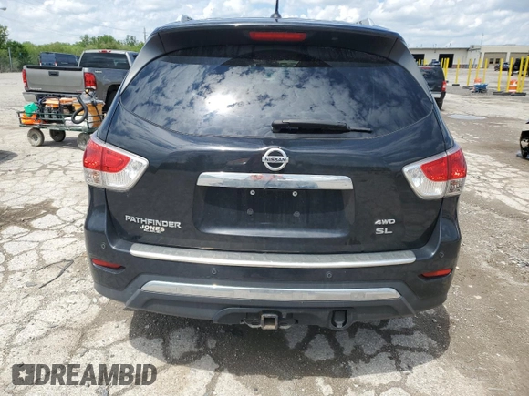 2015 Nissan Pathfinder SL with VIN 5N1AR2MMXFC676803, listed as a Copart auction lot 56932855 with 181,459 mi miles and Salvage title. Bid and sale history available at DreamBid. Image 6.
