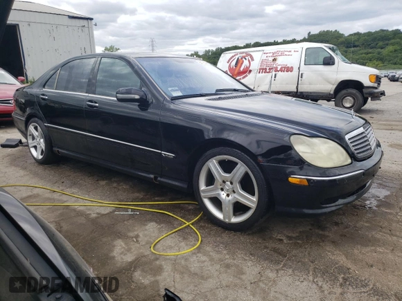 2002 Mercedes-Benz S-Class 6.0L with VIN WDBNG78J82A253733, listed as a Copart auction lot 66176834 with 9,151 mi miles and Salvage Title. Bid and sale history available at carsss.com. Image 4.