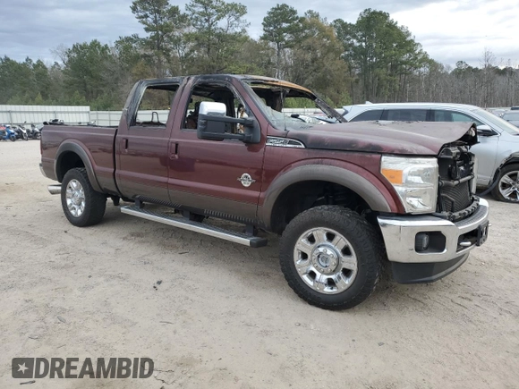 2016 Ford F-250 Lariat with VIN 1FT7W2BT7GEB47588, listed as a Copart auction lot 41475255 with Not provided miles and Salvage title. Bid and sale history available at DreamBid. Image 4.