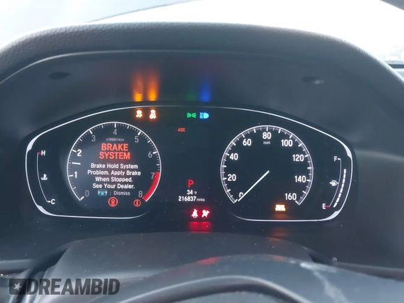 2020 Honda Accord EX-L with VIN 1HGCV2F53LA019767, listed as a IAAI auction lot 41047631 with 216,837 mi miles and . Bid and sale history available at DreamBid. Image 7.