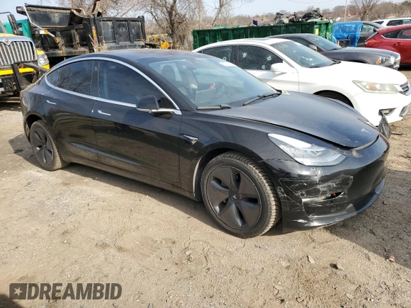 2018 Tesla Model 3 Long Range Battery with VIN 5YJ3E1EAXJF015971, listed as a Copart auction lot 47743665 with 94,064 mi miles and Salvage Title. Bid and sale history available at DreamBid. Image 4.