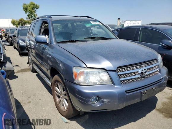 2006 Toyota Highlander Hybrid with VIN JTEEW21A960029945, listed as a Copart auction lot 62563614 with 180,196 mi miles and Salvage Title. Bid and sale history available at carsss.com. Image 4.