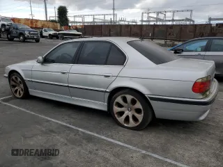2001 BMW 7 Series 740iA with VIN WBAGG83451DN84085, listed as a Copart auction lot 43478885 with 0 mi miles and Clean Title. Bid and sale history available at carsss.com. Image 2.