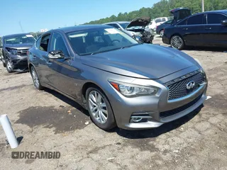 2015 Infiniti Q50 with VIN JN1BV7AP0FM357018, listed as a IAAI auction lot 42326677 with 179,436 mi miles and . Bid and sale history available at DreamBid. Image 1.